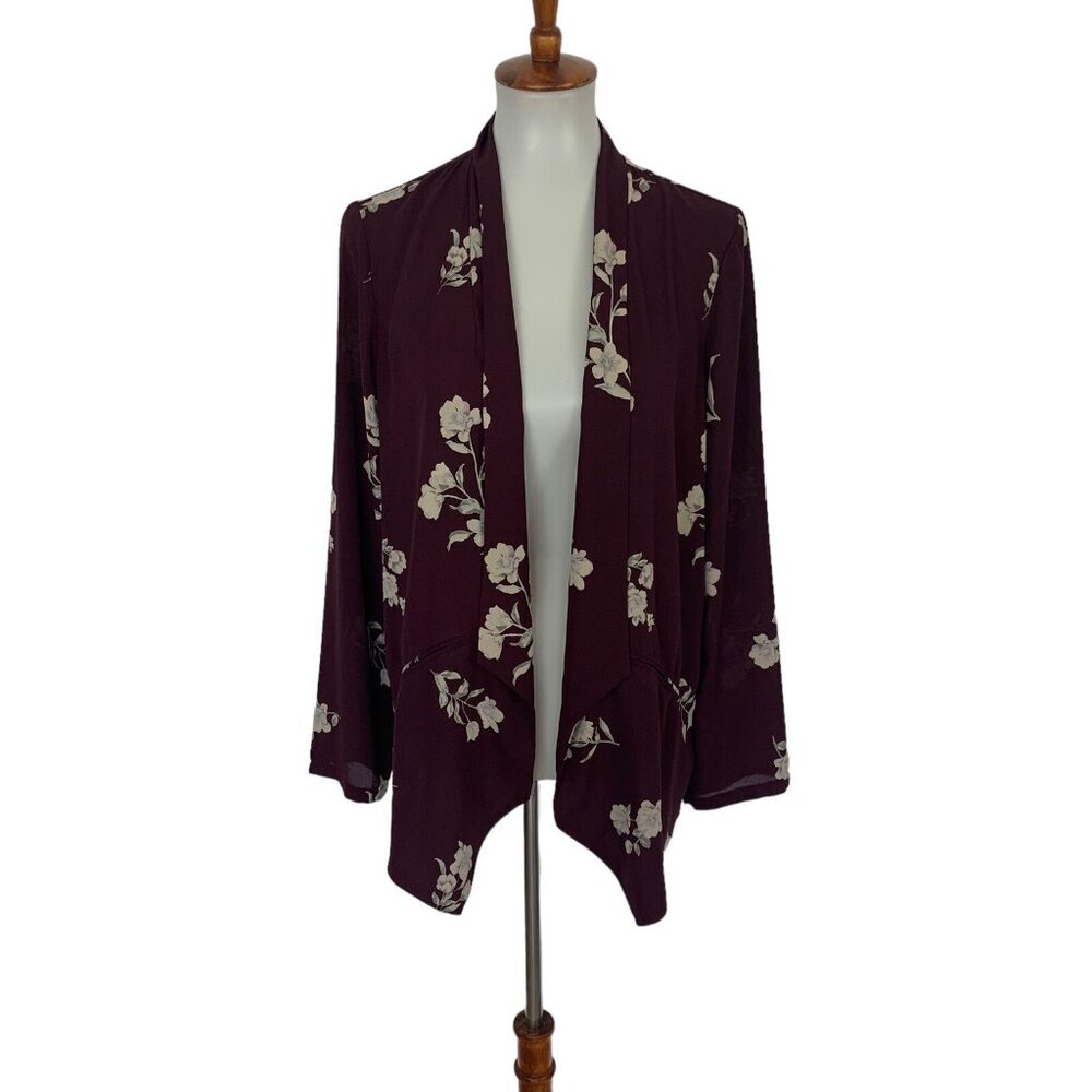 ASTR The Label Womens Kimono Cardigan Large Boho Open Front Layering Festival Ch